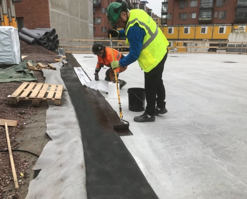 Waterproofing parking garage