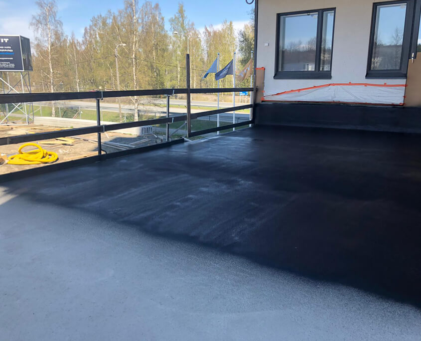 Waterproof concrete parking deck