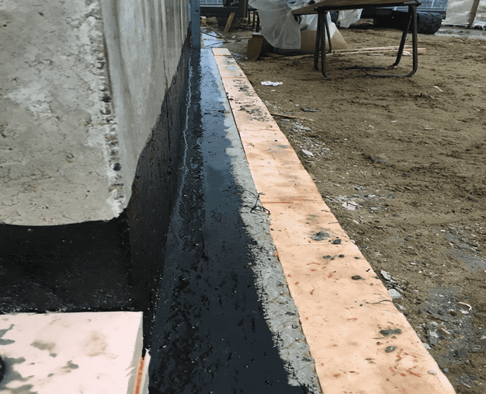 Waterproofing concrete wall Liquid Rubber Europe
