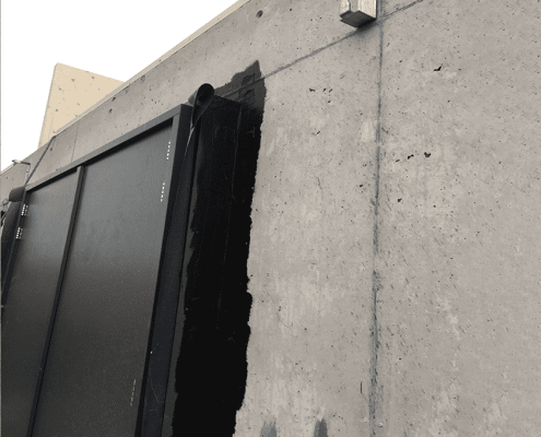 concrete wall window frame coating